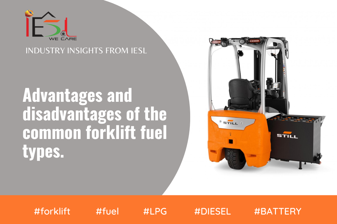 Advantages and disadvantages of the common forklift fuel types.
