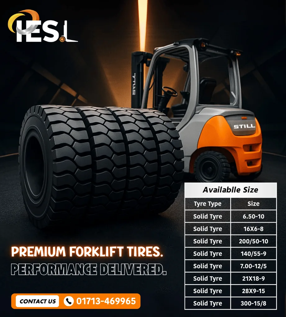 Forklift Solid Tyres Bangladesh | Durable Forklift Tyres | IESL